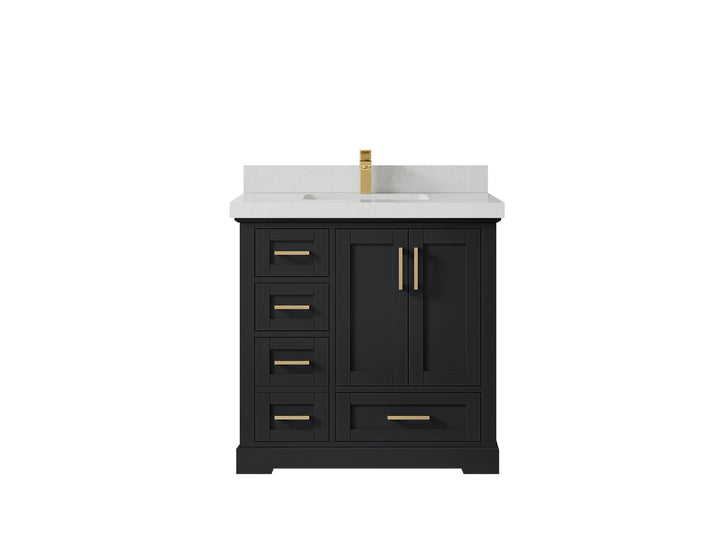 Boston 36" W x 22" D Center Sink Vanity for Modern Bathroom Spaces - photo 14