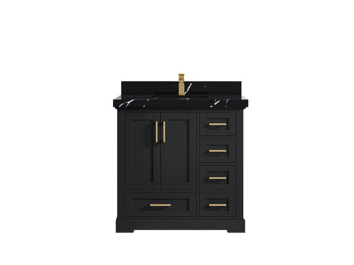 Boston 36 in. W x 22 in. D Center Sink Bathroom Vanity - photo 16