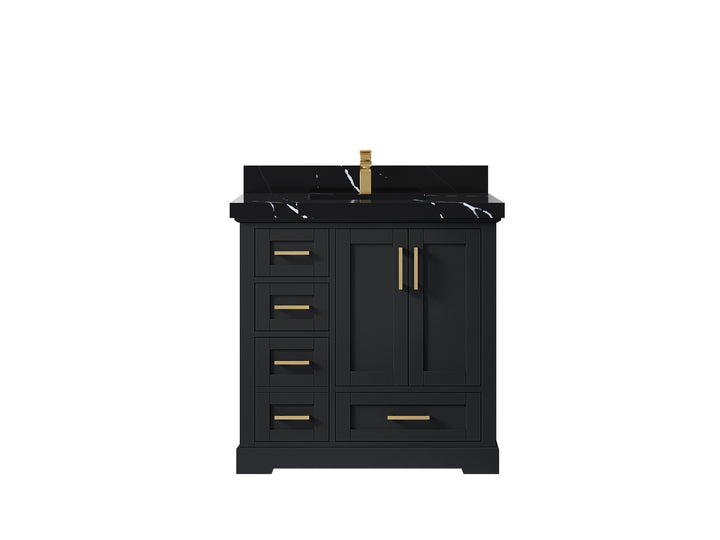 Boston 36" W x 22" D Center Sink Vanity for Modern Bathroom Spaces - photo 16