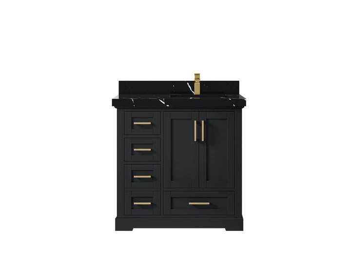 Boston 36 in. W x 22 in. D Right Offset Sink Bathroom Vanity - photo 17
