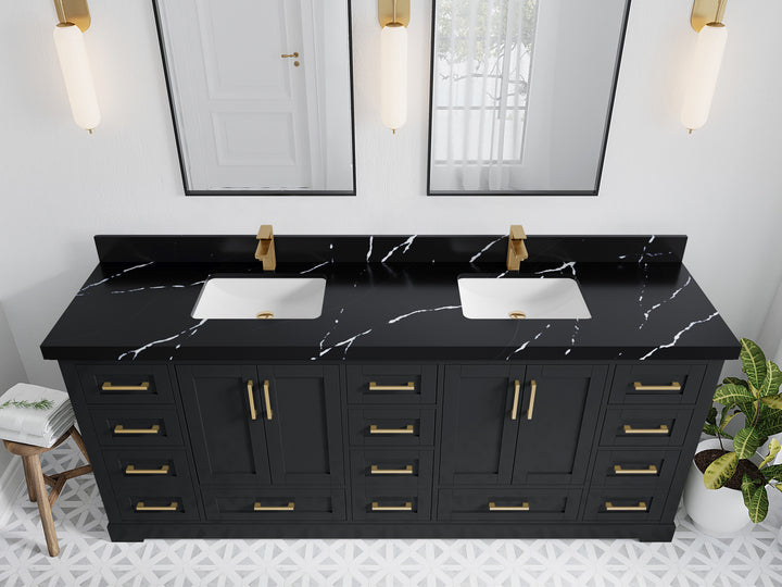 Boston 84 in. W x 22 in. D Double Sink Bathroom Vanity - photo 16