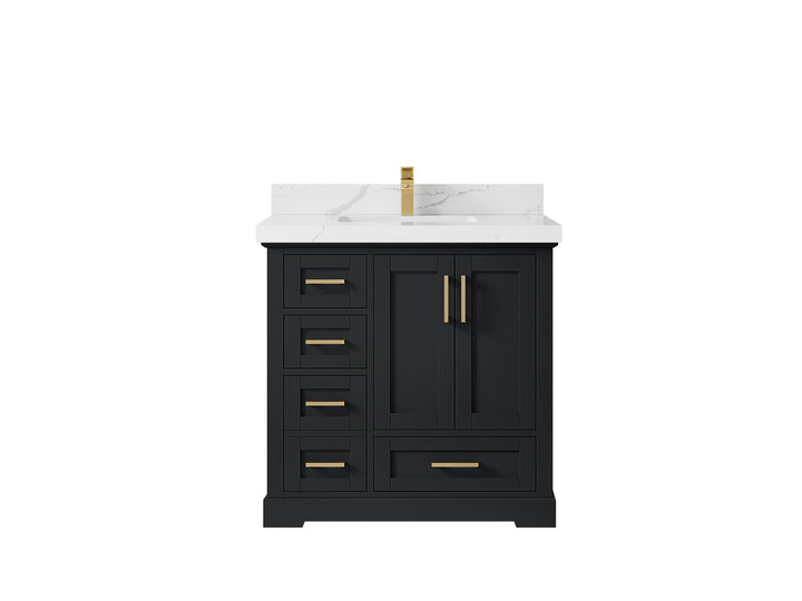 Boston 36" W x 22" D Center Sink Vanity for Modern Bathroom Spaces - photo 20