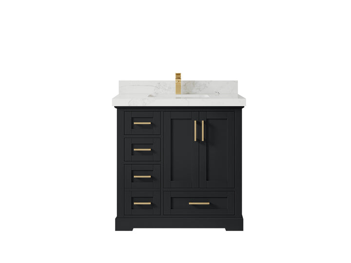 Boston 36" W x 22" D Center Sink Vanity for Modern Bathroom Spaces - photo 22