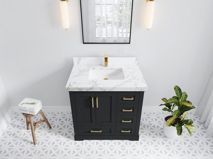 Boston 36 in. W x 22 in. D Center Sink Bathroom Vanity - photo 23