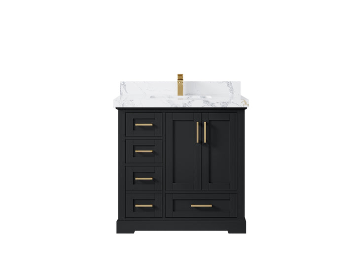 Boston 36" W x 22" D Center Sink Vanity for Modern Bathroom Spaces - photo 24