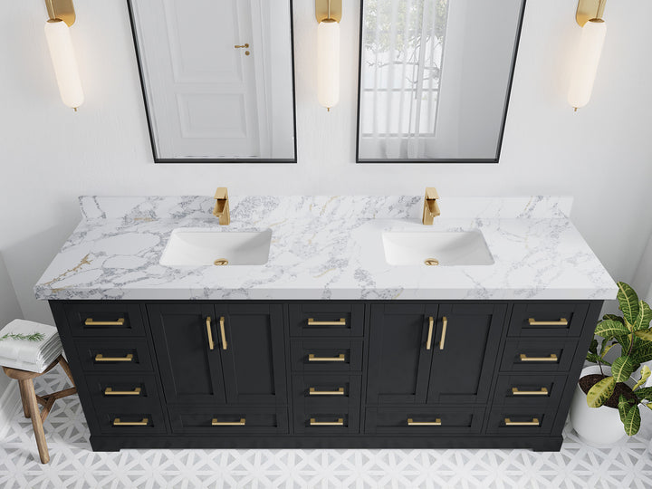 Boston 84 in. W x 22 in. D Double Sink Bathroom Vanity - photo 24
