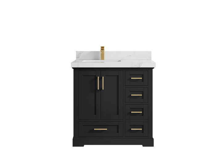 Boston 36 in. W x 22 in. D Left Offset Sink Bathroom Vanity - photo 27