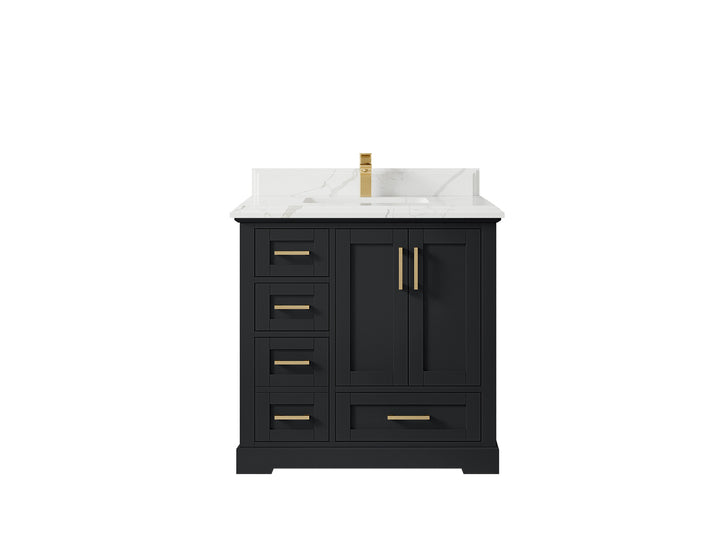Boston 36" W x 22" D Center Sink Vanity for Modern Bathroom Spaces - photo 44