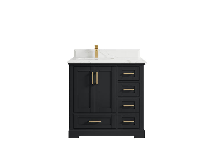 Boston 36 in. W x 22 in. D Left Offset Sink Bathroom Vanity - photo 45