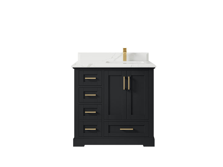 Boston 36 in. W x 22 in. D Right Offset Sink Bathroom Vanity - photo 45