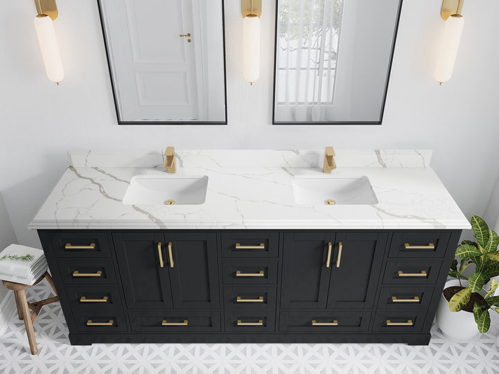 Boston 84 in. W x 22 in. D Double Sink Bathroom Vanity - photo 44