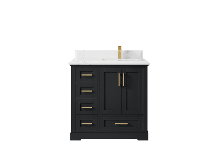 Boston 36 in. W x 22 in. D Right Offset Sink Bathroom Vanity - photo 47