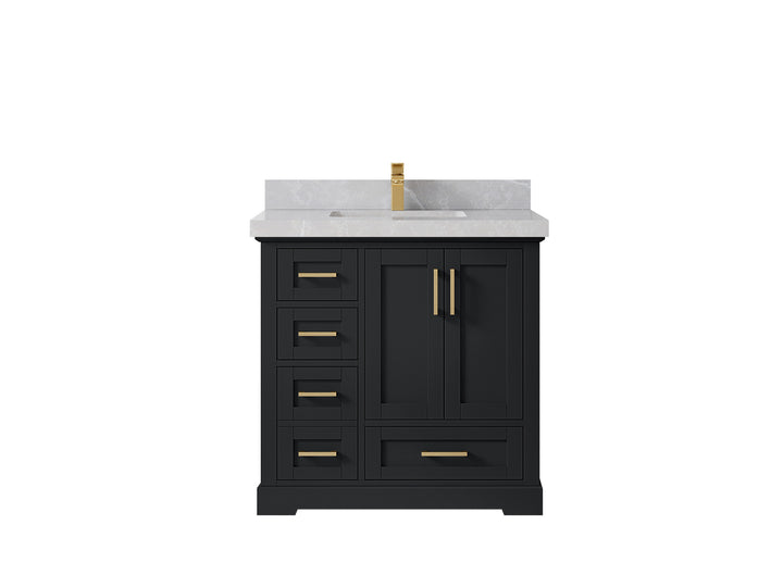 Boston 36" W x 22" D Center Sink Vanity for Modern Bathroom Spaces - photo 30