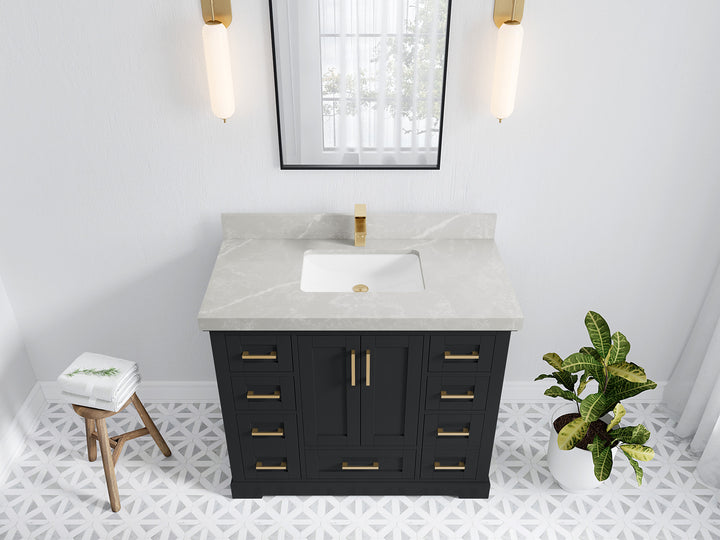 Boston 42 in. W x 22 in. D Single Sink Bathroom Vanity - photo 30