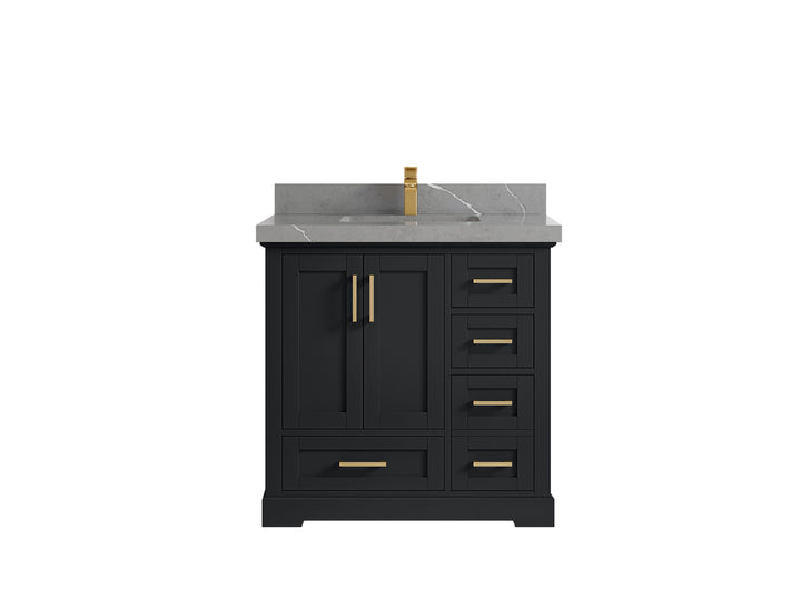 Boston 36 in. W x 22 in. D Center Sink Bathroom Vanity - photo 32
