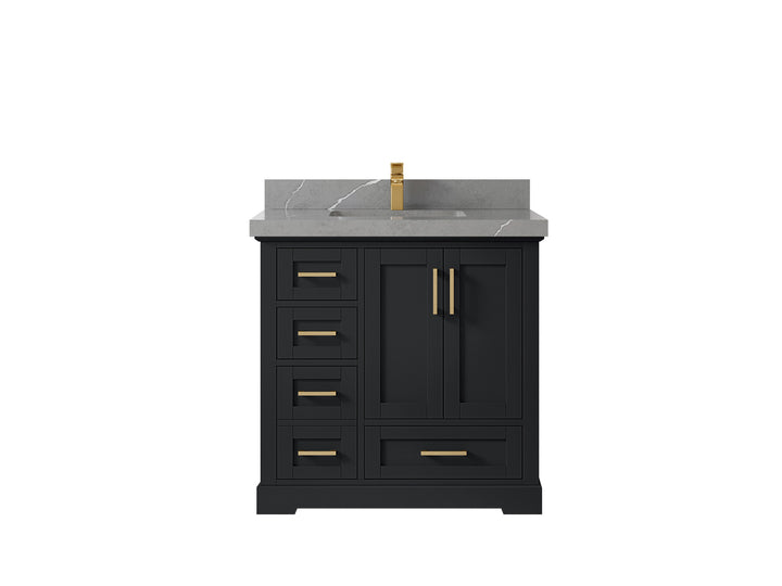 Boston 36" W x 22" D Center Sink Vanity for Modern Bathroom Spaces - photo 32