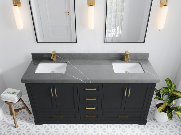 Boston 72 in. W x 22 in. D Double Sink Bathroom Vanity - photo 32