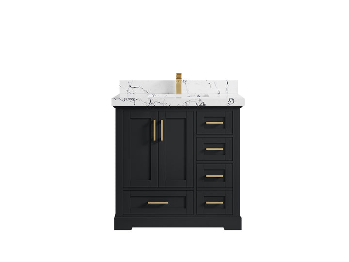 Boston 36 in. W x 22 in. D Center Sink Bathroom Vanity - photo 38