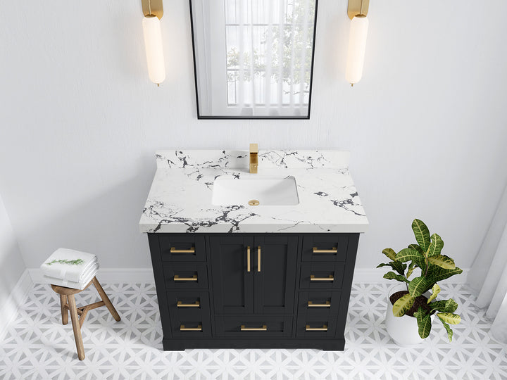 Boston 42 in. W x 22 in. D Single Sink Bathroom Vanity - photo 38