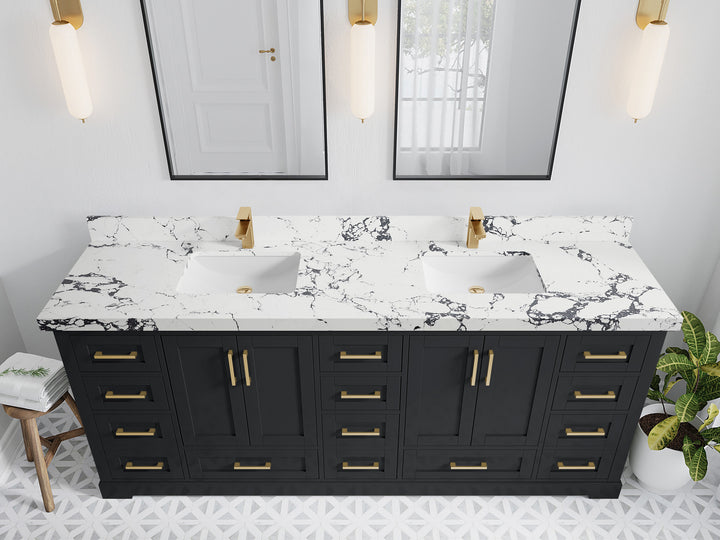 Boston 84 in. W x 22 in. D Double Sink Bathroom Vanity - photo 38