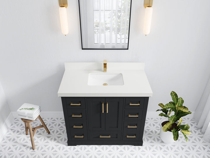 Boston 42 in. W x 22 in. D Single Sink Bathroom Vanity - photo 42
