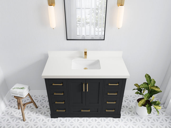 Boston 48 in. W x 22 in. D Single Sink Bathroom Vanity - photo 42