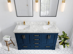 Boston 60 in. W x 22 in. D Double Sink Bathroom Vanity - photo 13