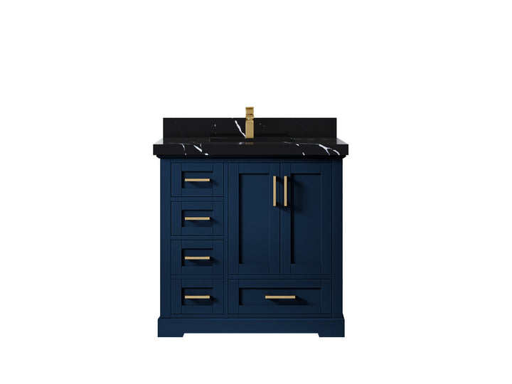Boston 36" W x 22" D Center Sink Vanity for Modern Bathroom Spaces - photo 17