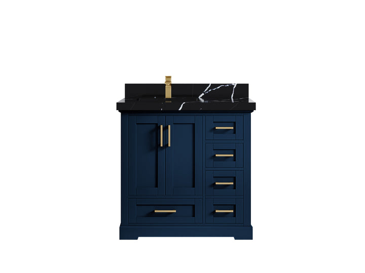 Boston 36 in. W x 22 in. D Left Offset Sink Bathroom Vanity - photo 18