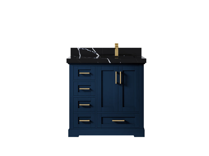Boston 36 in. W x 22 in. D Right Offset Sink Bathroom Vanity - photo 18