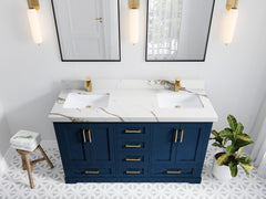 Boston 60 in. W x 22 in. D Double Sink Bathroom Vanity - photo 19