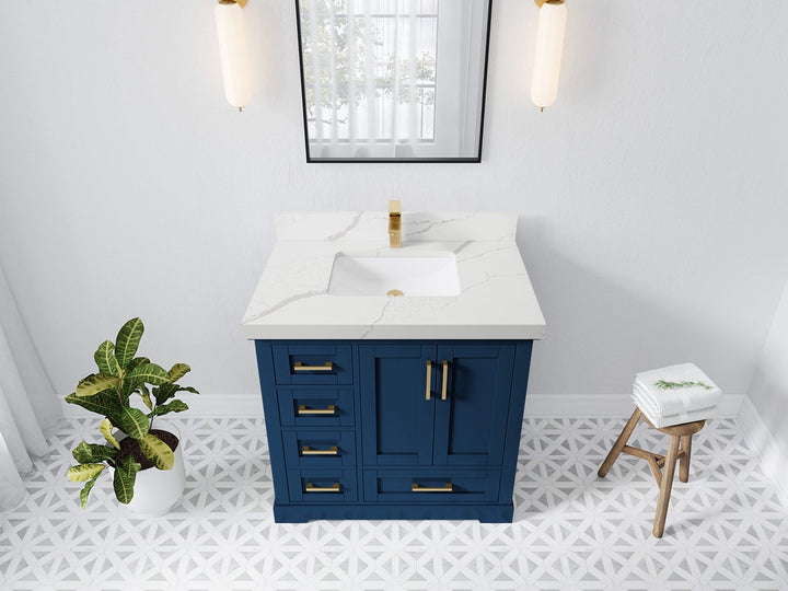 Boston 36" W x 22" D Center Sink Vanity for Modern Bathroom Spaces - photo 20