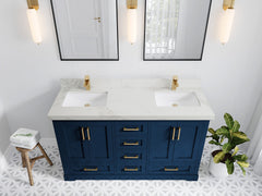 Boston 60 in. W x 22 in. D Double Sink Bathroom Vanity - photo 23