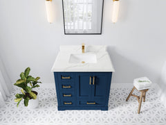 Boston 36 in. W x 22 in. D Center Sink Bathroom Vanity - photo 42