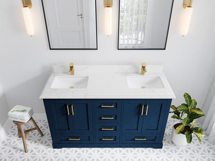 Boston 60 in. W x 22 in. D Double Sink Bathroom Vanity - photo 45