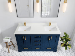 Boston 60 in. W x 22 in. D Double Sink Bathroom Vanity - photo 47