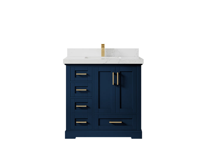 Boston 36" W x 22" D Center Sink Vanity for Modern Bathroom Spaces - photo 27