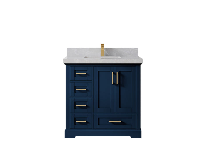 Boston 36" W x 22" D Center Sink Vanity for Modern Bathroom Spaces - photo 29