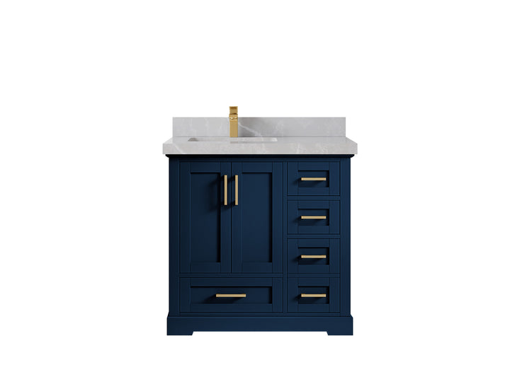 Boston 36 in. W x 22 in. D Left Offset Sink Bathroom Vanity - photo 30