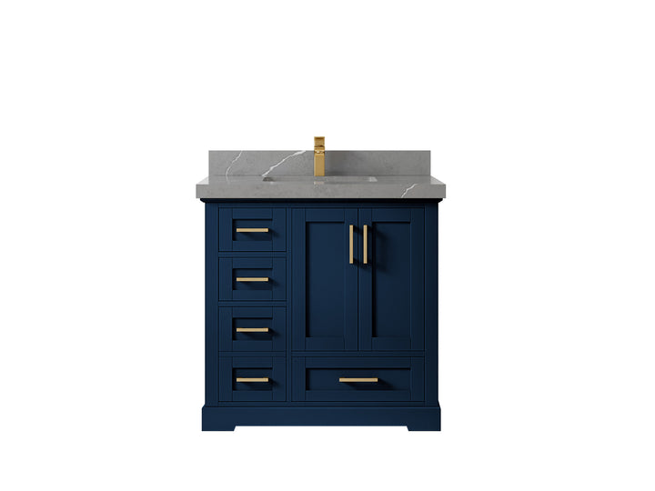 Boston 36" W x 22" D Center Sink Vanity for Modern Bathroom Spaces - photo 31
