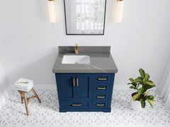 Boston 36 in. W x 22 in. D Left Offset Sink Bathroom Vanity - photo 31