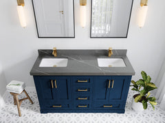 Boston 60 in. W x 22 in. D Double Sink Bathroom Vanity - photo 31