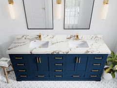 Boston 84 in. W x 22 in. D Double Sink Bathroom Vanity - photo 33