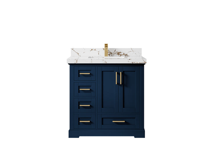 Boston 36" W x 22" D Center Sink Vanity for Modern Bathroom Spaces - photo 35