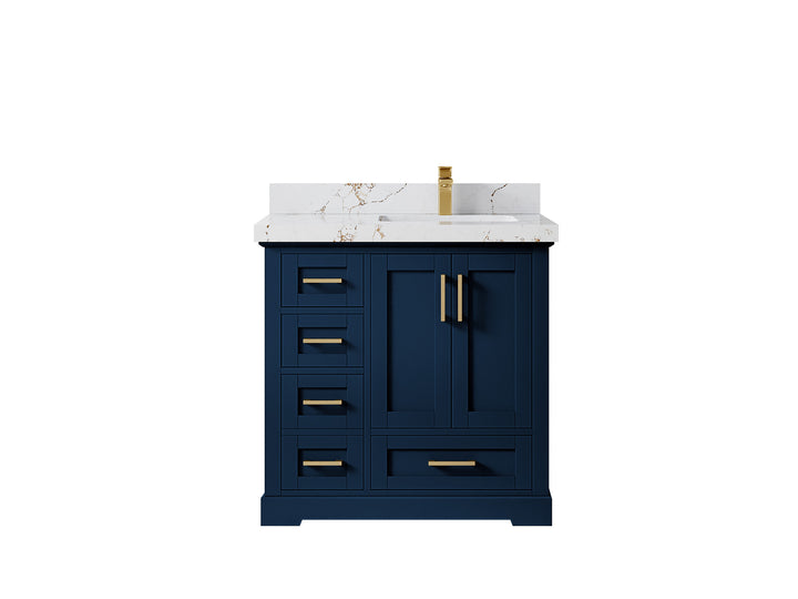 Boston 36 in. W x 22 in. D Right Offset Sink Bathroom Vanity - photo 36
