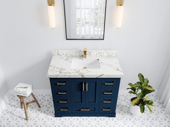 Boston 42 in. W x 22 in. D Single Sink Bathroom Vanity - photo 35