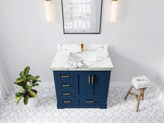 Boston 36 in. W x 22 in. D Center Sink Bathroom Vanity - photo 36