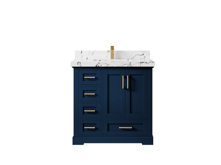 Boston 36" W x 22" D Center Sink Vanity for Modern Bathroom Spaces - photo 37