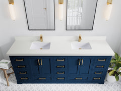 Boston 84 in. W x 22 in. D Double Sink Bathroom Vanity - photo 41