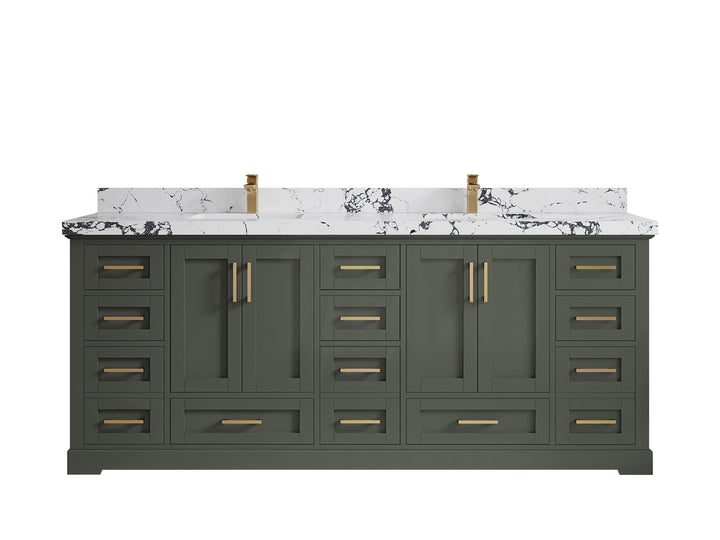 Boston 84 in. W x 22 in. D Double Sink Bathroom Vanity - photo 38